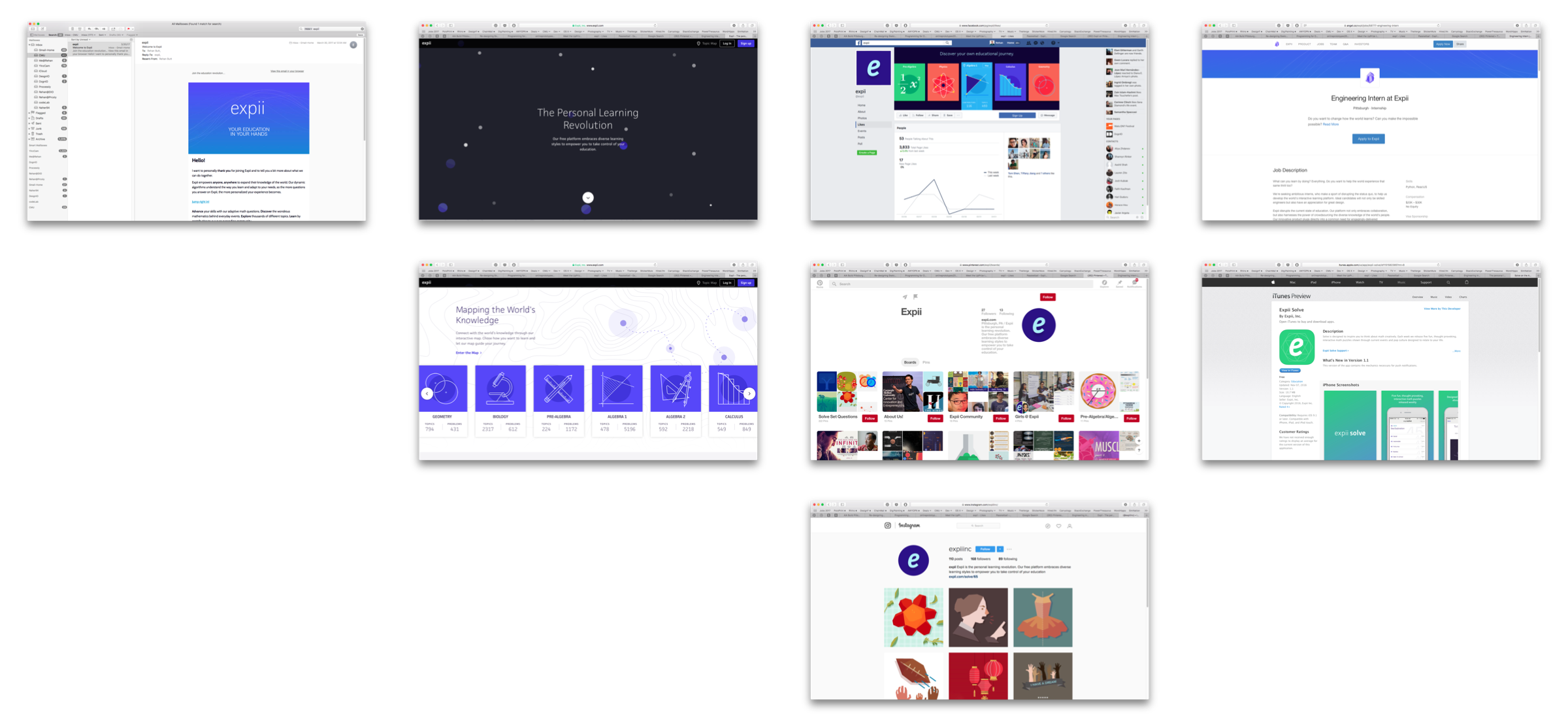 Expii Brand Across The Web